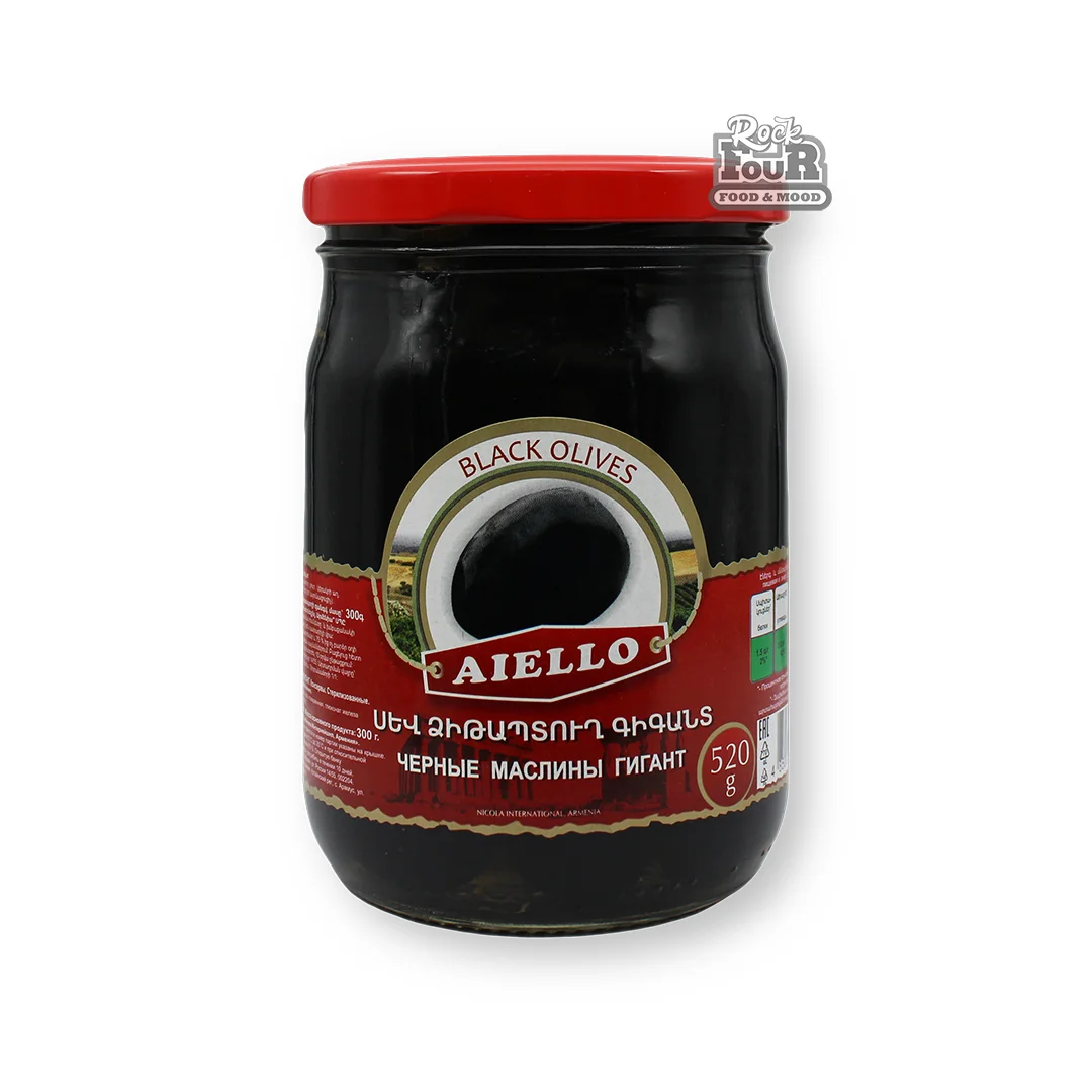 Black olives "AIELLO" giant 520g